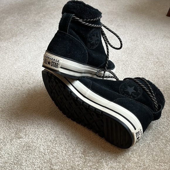 Converse US WOMENS 10 black suede hi-top sneaker - Picture 6 of 6